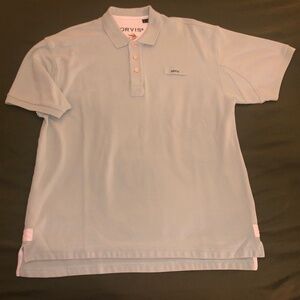 Orvis Heavy Cotton 3 Button Polo Shirt Light Green Men's Size Large 100% Cotton